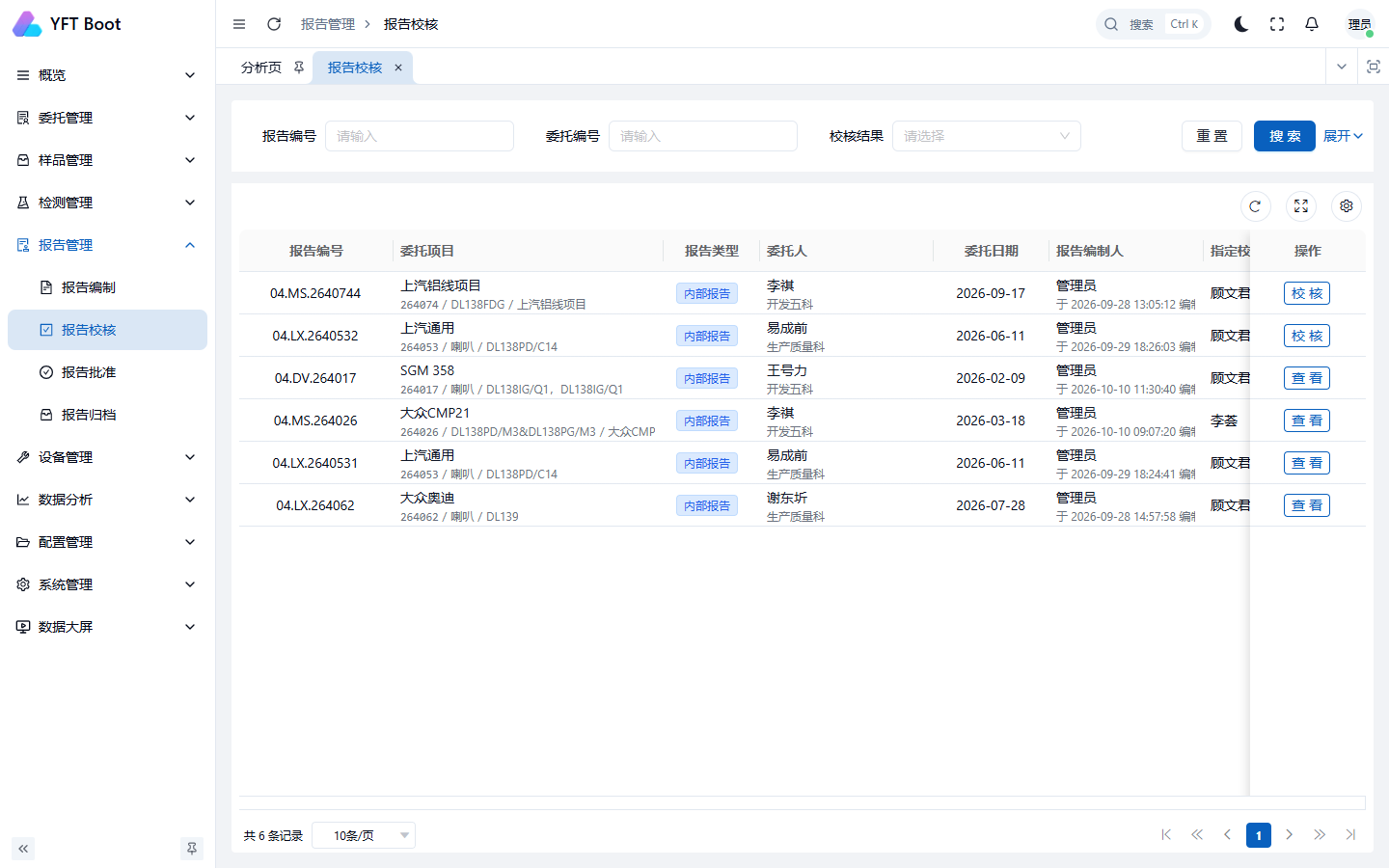 报告校核
